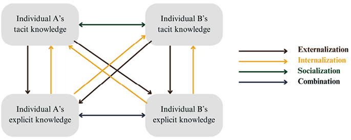 A diagram shows a network of interconnected nodes, with labels such as "Individual A" and "Individual B." The diagram also includes labels for "Exteriorization," "Interaction," and "Communication."

AI generated content
